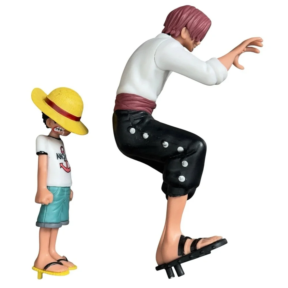 One Piece Anime Figure Shanks and Kid Luffy Action Figure‎ Statue Toy READ